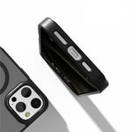 For iPhone 16 Pro Max Case Compatible with MagSafe Translucent Back TPU+PC Phone Cover