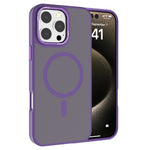 For iPhone 16 Pro Max Case Compatible with MagSafe Translucent Back TPU+PC Phone Cover