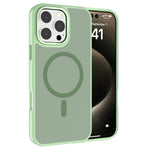 For iPhone 16 Pro Max Case Compatible with MagSafe Translucent Back TPU+PC Phone Cover