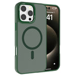 For iPhone 16 Pro Max Case Compatible with MagSafe Translucent Back TPU+PC Phone Cover