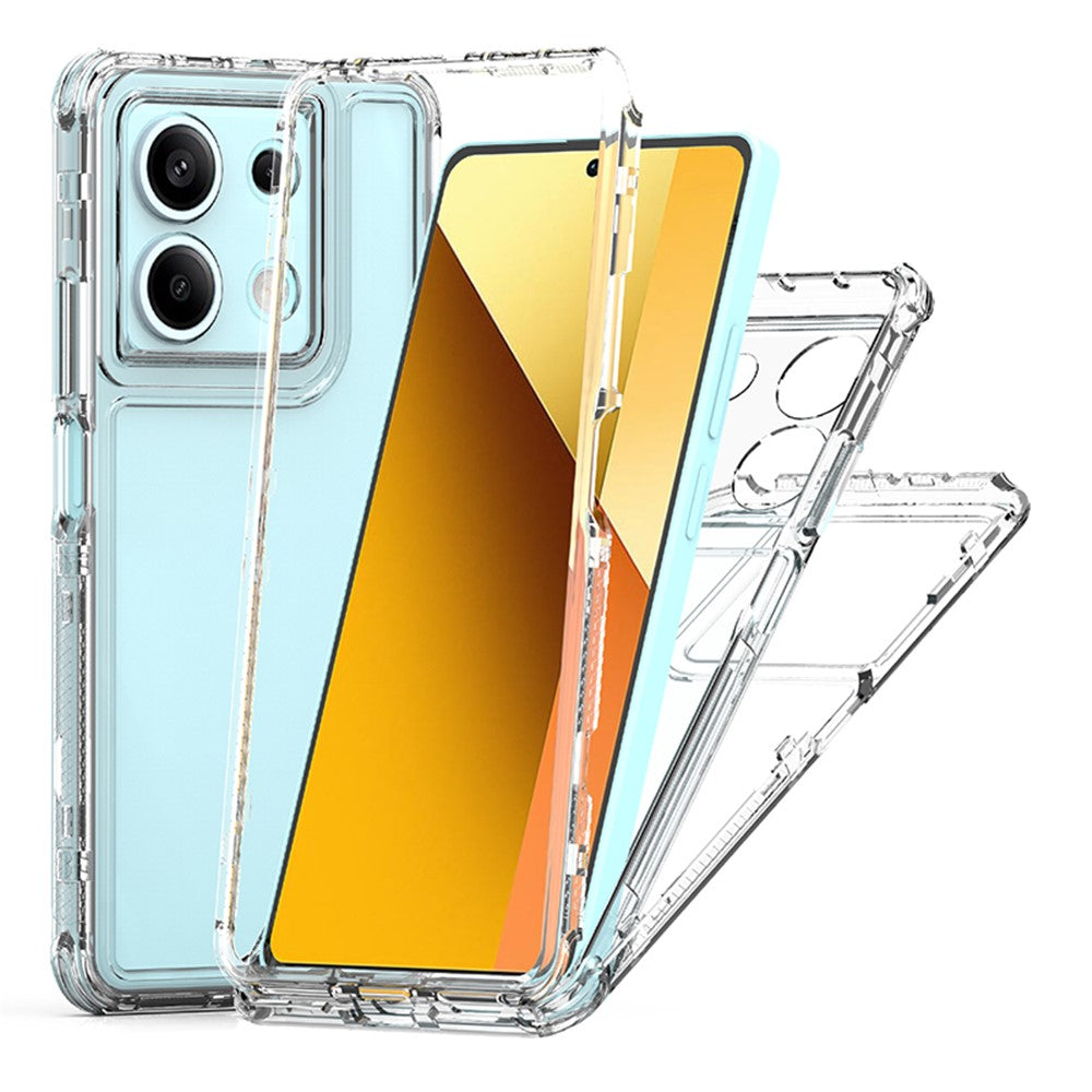 For Xiaomi Redmi Note 13 5G Case Acrylic+TPU Transparent Protective Phone Cover