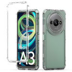 For Xiaomi Poco C61 4G / Redmi A3 4G Case Anti-Scratch Acrylic+TPU Clear Phone Cover