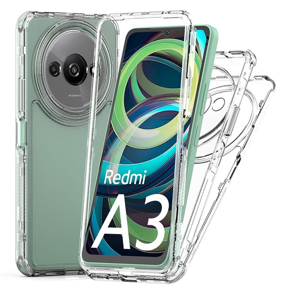 For Xiaomi Poco C61 4G / Redmi A3 4G Case Anti-Scratch Acrylic+TPU Clear Phone Cover