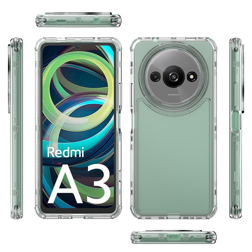 For Xiaomi Poco C61 4G / Redmi A3 4G Case Anti-Scratch Acrylic+TPU Clear Phone Cover