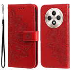 For Oppo Reno12 F 5G Case Floral Pattern PU Leather Wallet Stand Phone Cover