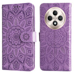For Oppo Reno12 F 5G Case Sunflower Phone Leather Cover with Magnetic Clasp