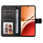 For Oppo Reno12 F 5G Case PU Leather Phone Cover with Cash / Card Slots