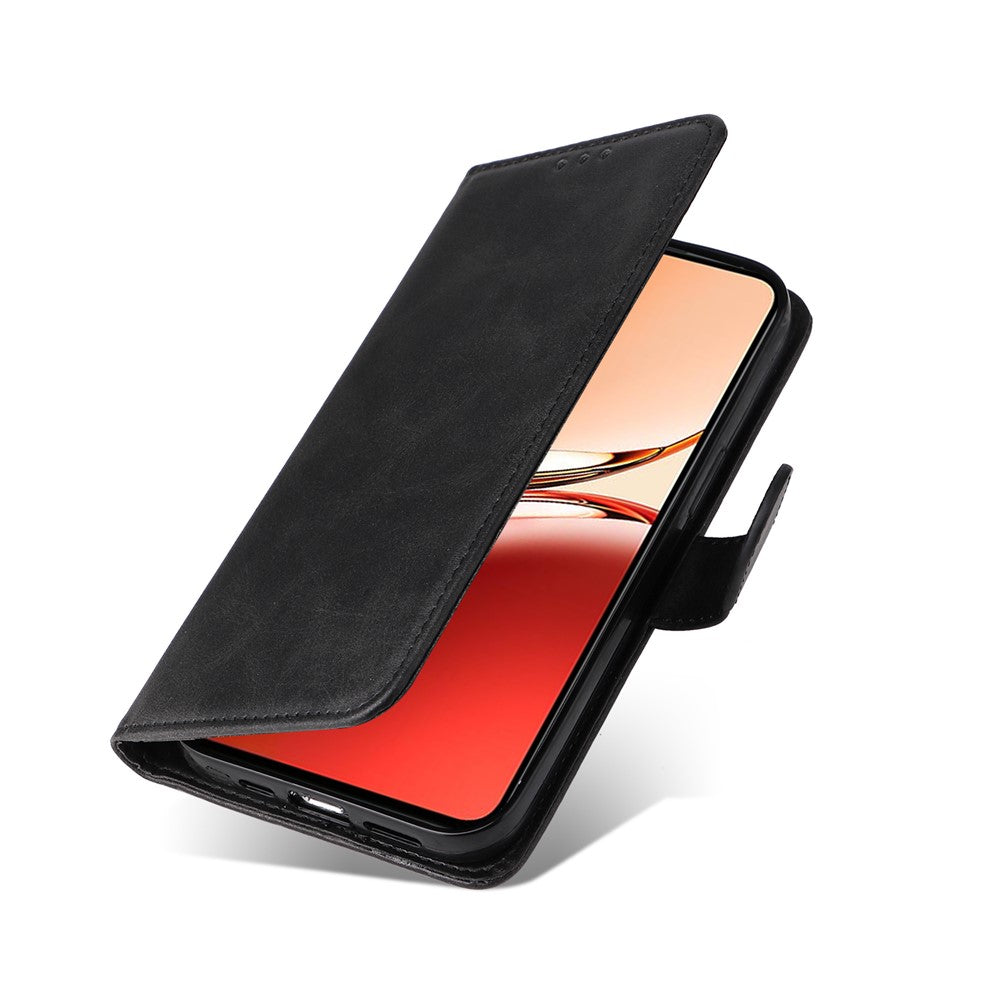 For Oppo Reno12 F 5G Case PU Leather Phone Cover with Cash / Card Slots