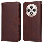 For Oppo Reno12 F 5G Case PU Leather Phone Cover with Cash / Card Slots
