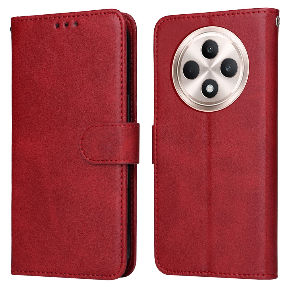 For Oppo Reno12 F 5G Case PU Leather Phone Cover with Cash / Card Slots