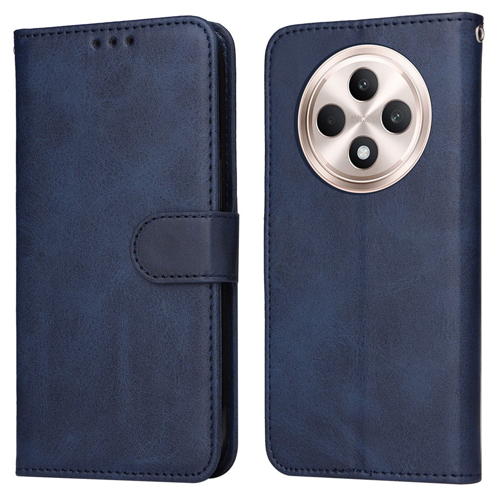 For Oppo Reno12 F 5G Case PU Leather Phone Cover with Cash / Card Slots