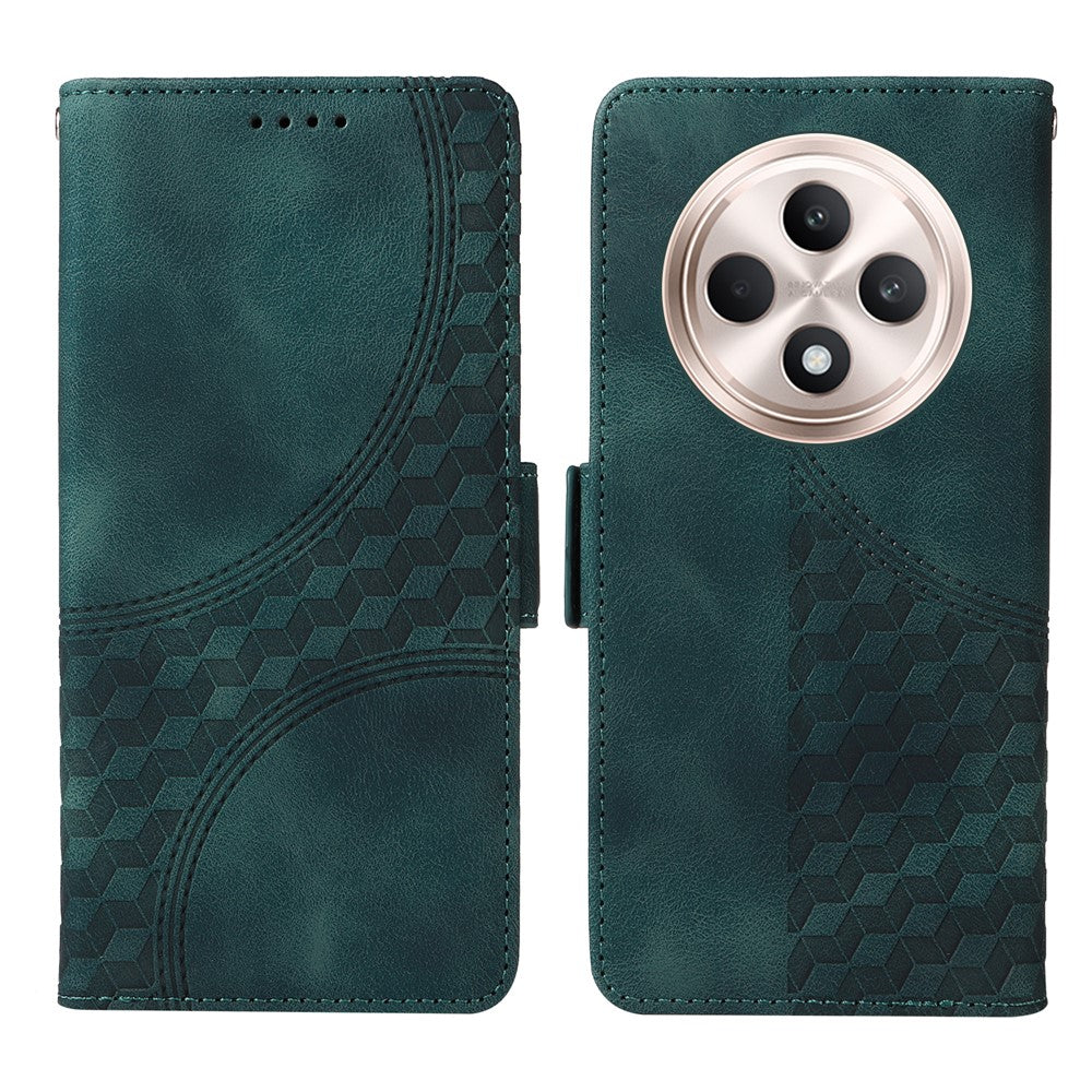 For Oppo Reno12 F 5G Case Rhombus Starry Folio Flip Phone Leather Cover