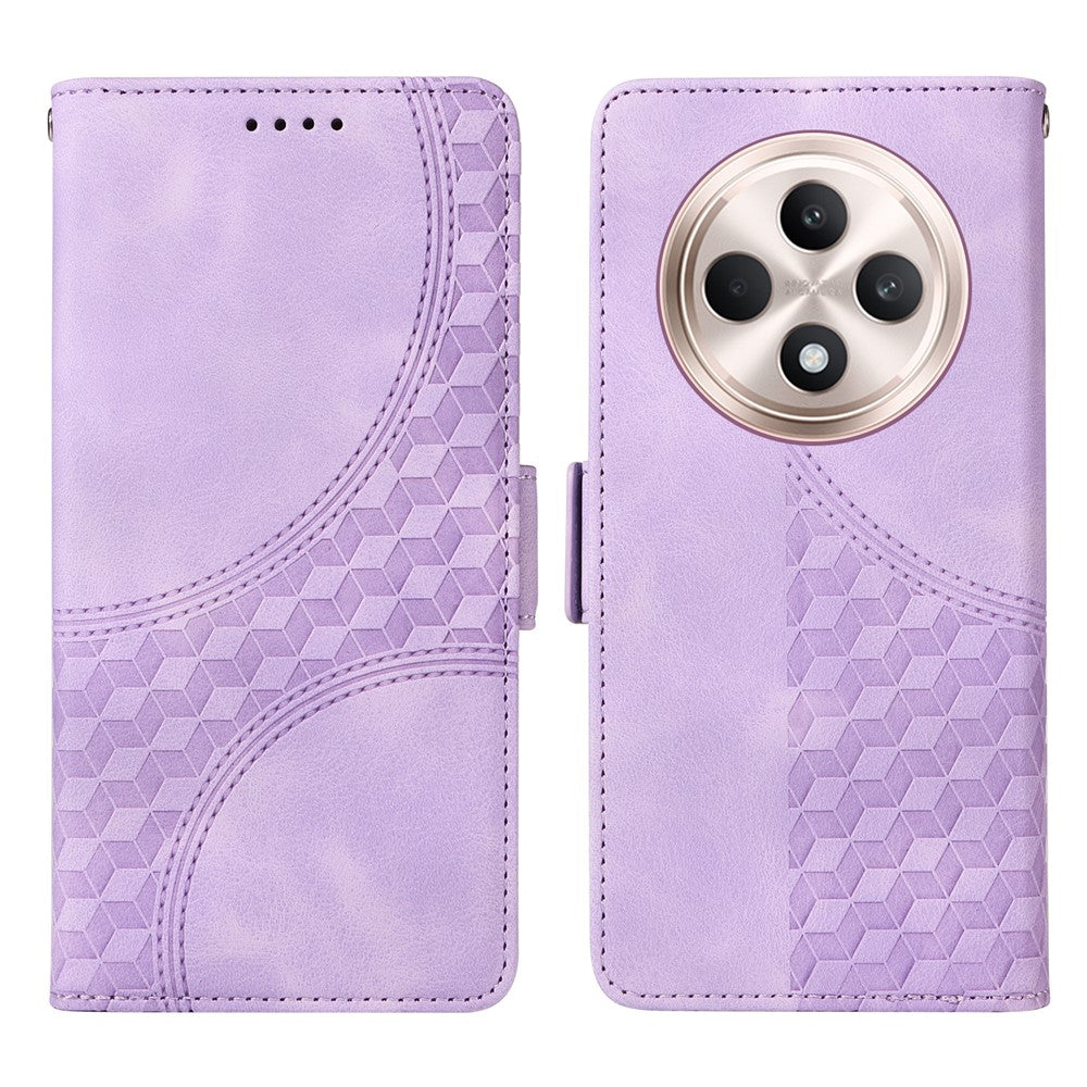 For Oppo Reno12 F 5G Case Rhombus Starry Folio Flip Phone Leather Cover