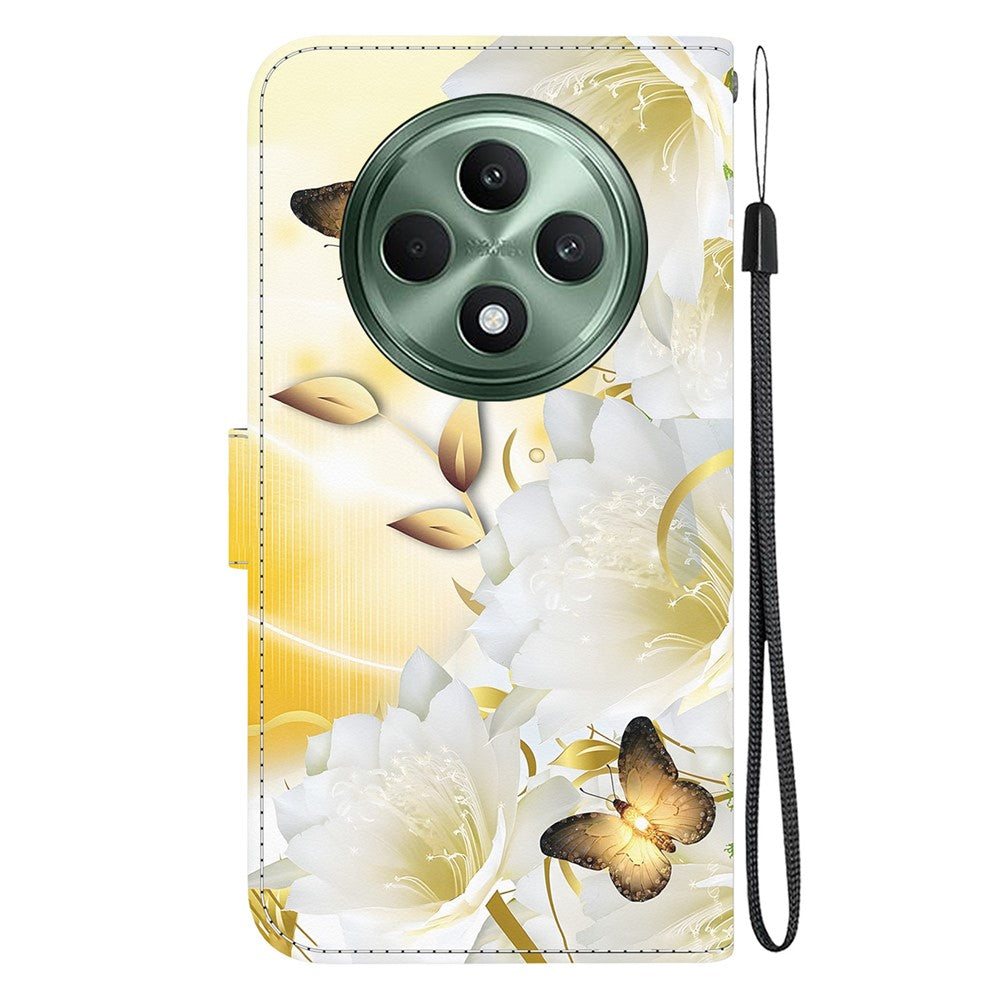 For Oppo Reno12 F 5G Wallet Phone Case Drop-Proof Leather Flip Cover Pattern Printing