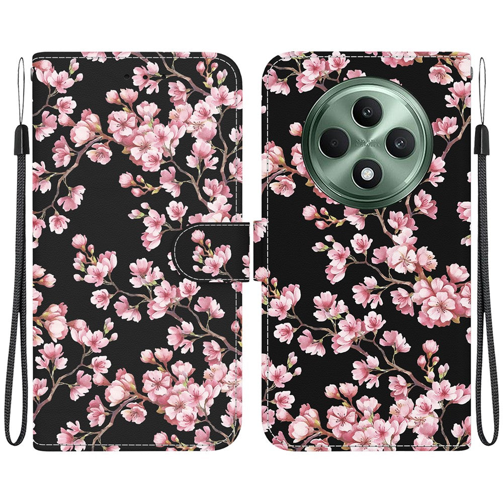 For Oppo Reno12 F 5G Wallet Phone Case Drop-Proof Leather Flip Cover Pattern Printing