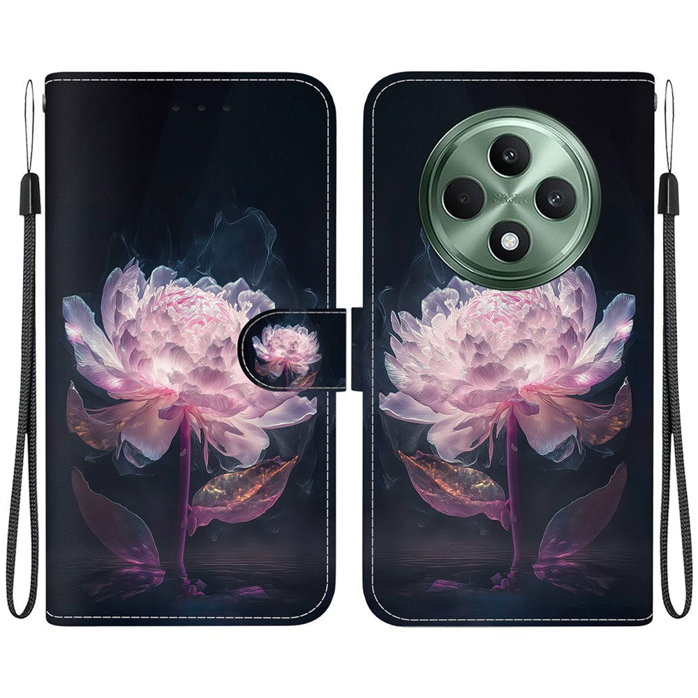 For Oppo Reno12 F 5G Wallet Phone Case Drop-Proof Leather Flip Cover Pattern Printing