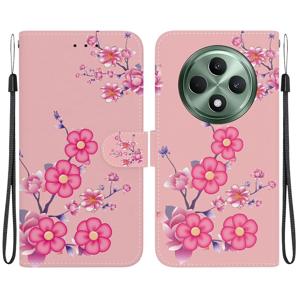 For Oppo Reno12 F 5G Wallet Phone Case Drop-Proof Leather Flip Cover Pattern Printing