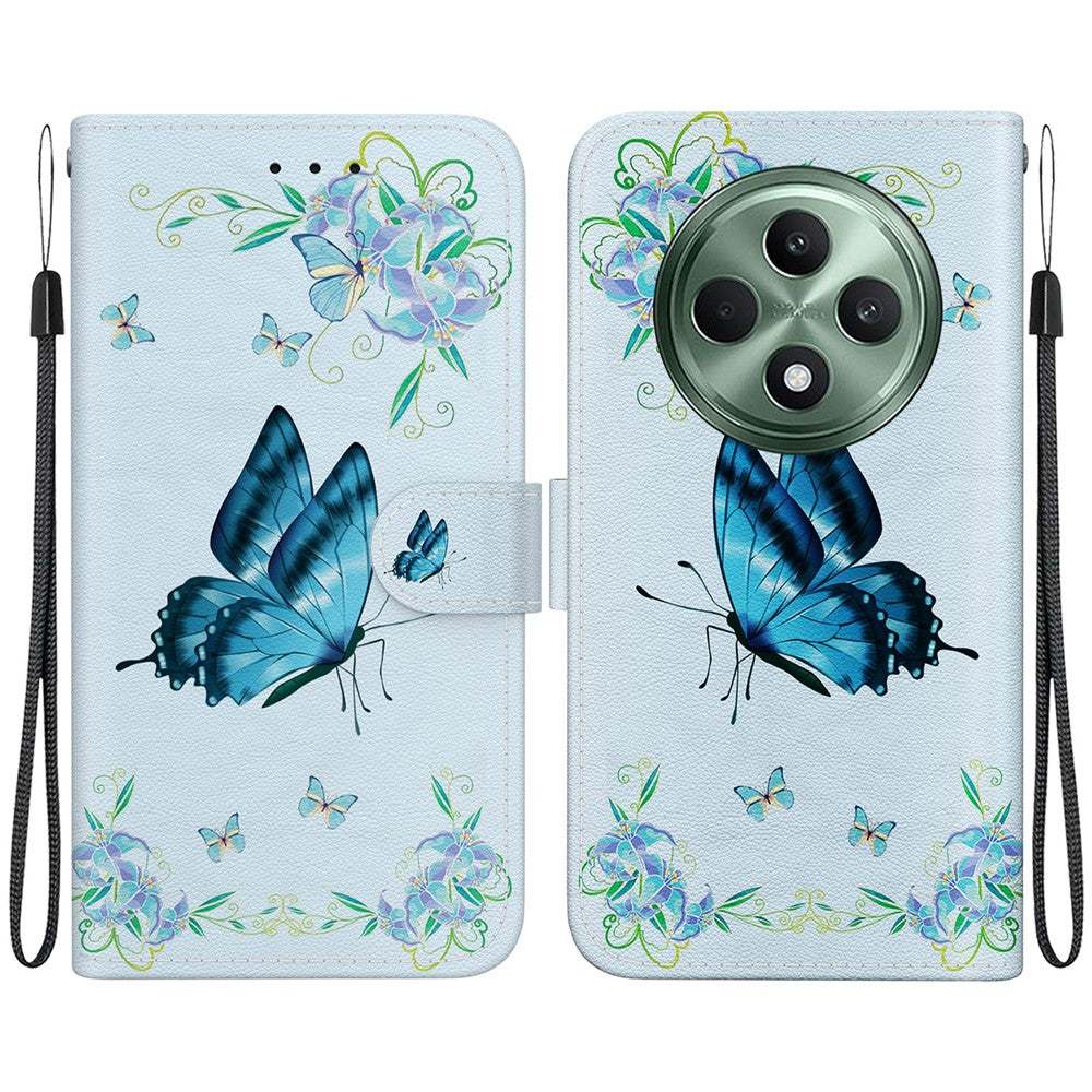 For Oppo Reno12 F 5G Wallet Phone Case Drop-Proof Leather Flip Cover Pattern Printing