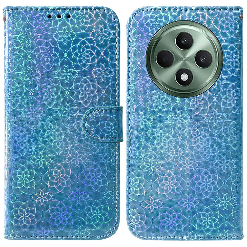 For Oppo Reno12 F 5G Case Dazzling Flower Leather Stand Phone Cover