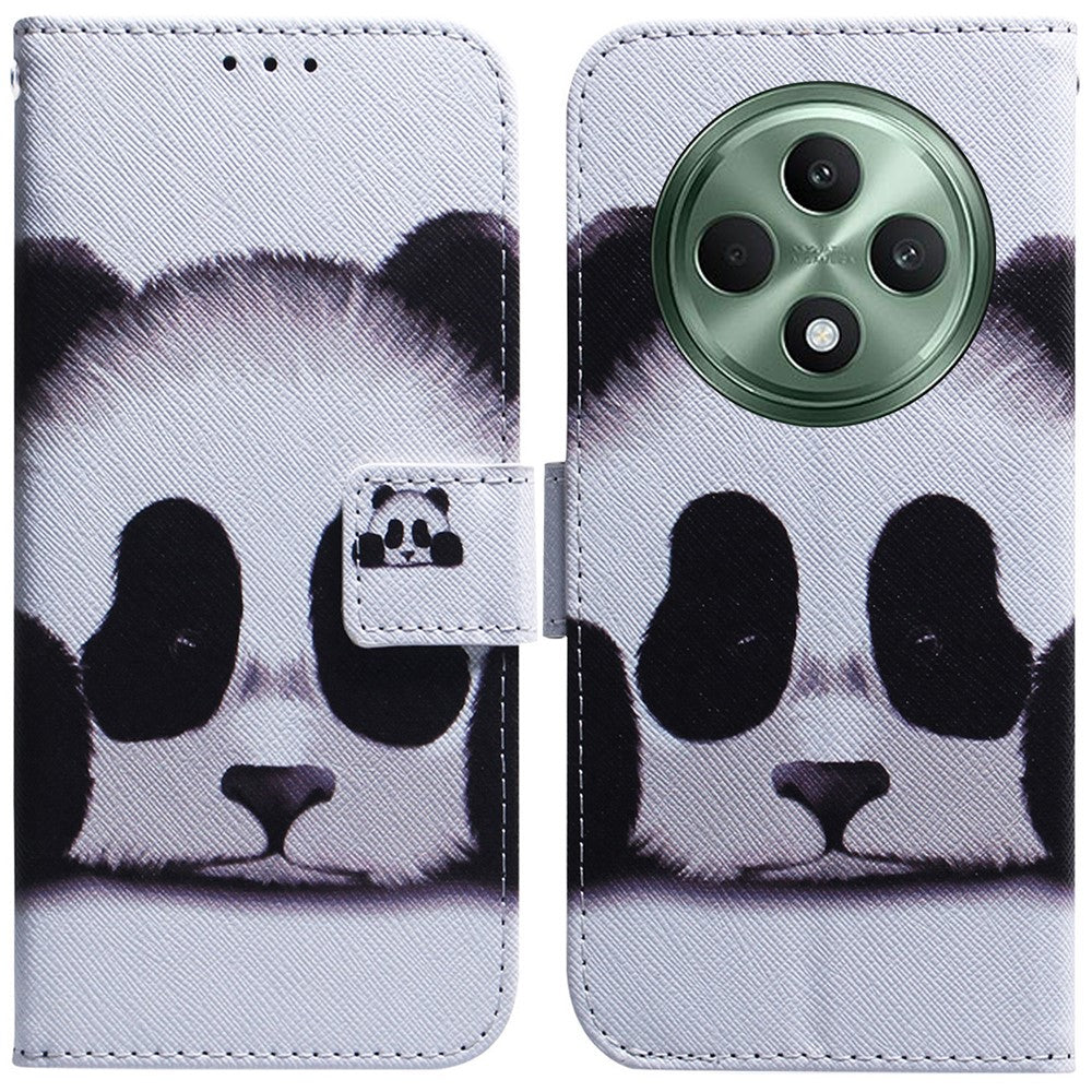 For Oppo Reno12 F 5G Shockproof Case Pattern Print Leather Wallet Phone Cover