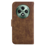 For Oppo Reno12 F 5G Protective Case Tiger Imprint Leather Wallet Phone Cover