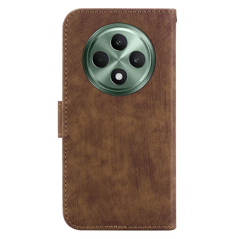 For Oppo Reno12 F 5G Protective Case Tiger Imprint Leather Wallet Phone Cover