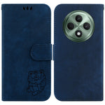 For Oppo Reno12 F 5G Protective Case Tiger Imprint Leather Wallet Phone Cover