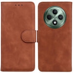 For Oppo Reno12 F 5G Wallet Phone Case Solid Color Leather Shockproof Cover