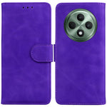 For Oppo Reno12 F 5G Wallet Phone Case Solid Color Leather Shockproof Cover