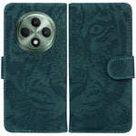 For Oppo Reno12 F 5G Wallet Case Tiger Imprint Leather Folio Flip Phone Cover