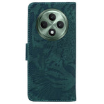 For Oppo Reno12 F 5G Wallet Case Tiger Imprint Leather Folio Flip Phone Cover