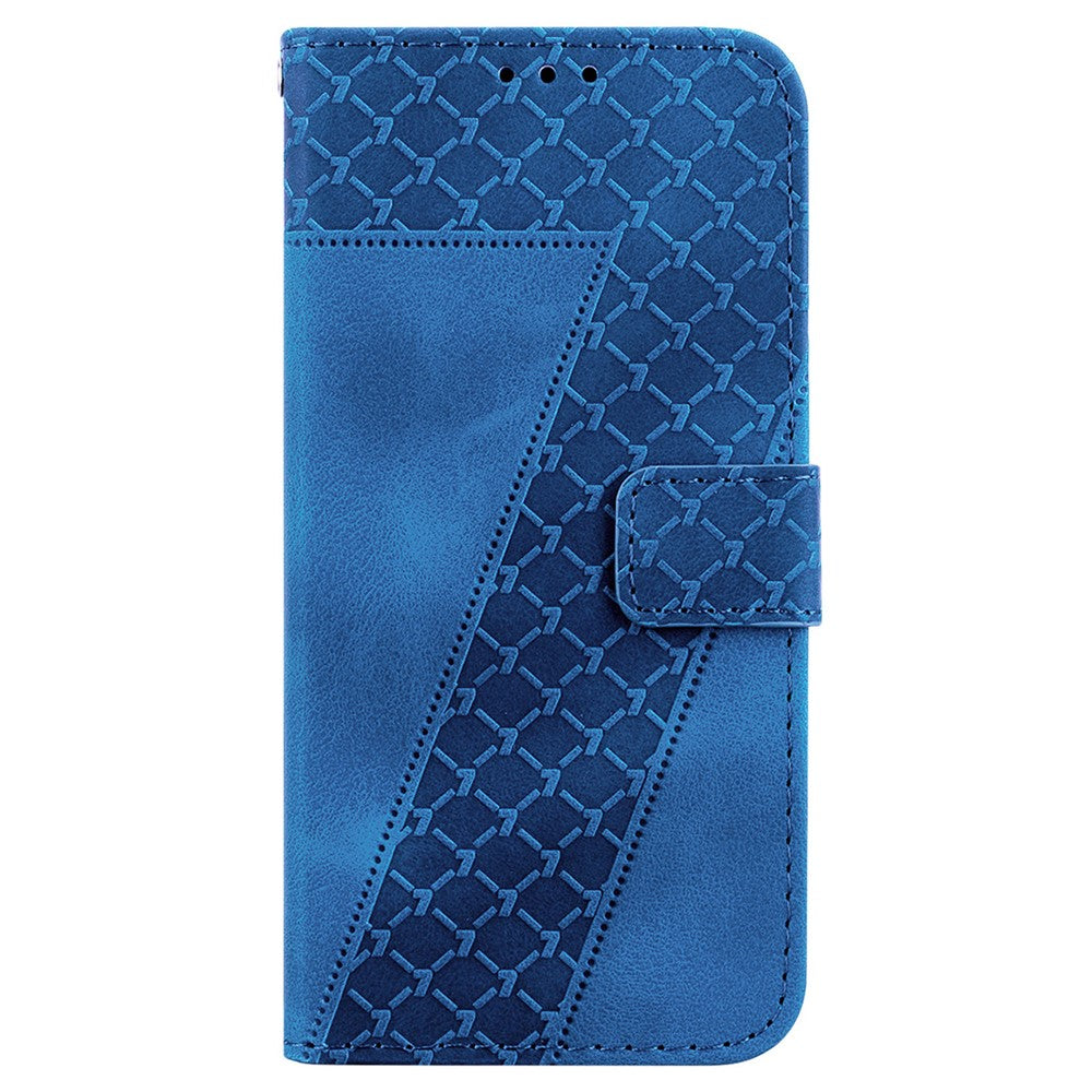 For Oppo Reno12 F 5G Case 7-Shaped Pattern Imprint Leather Stand Phone Cover