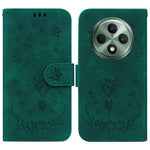 For Oppo Reno12 F 5G Case PU Leather Wallet Phone Cover Butterfly Flower Imprint
