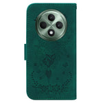 For Oppo Reno12 F 5G Case PU Leather Wallet Phone Cover Butterfly Flower Imprint