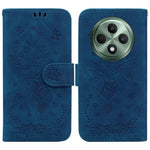 For Oppo Reno12 F 5G Case PU Leather Wallet Phone Cover Butterfly Flower Imprint