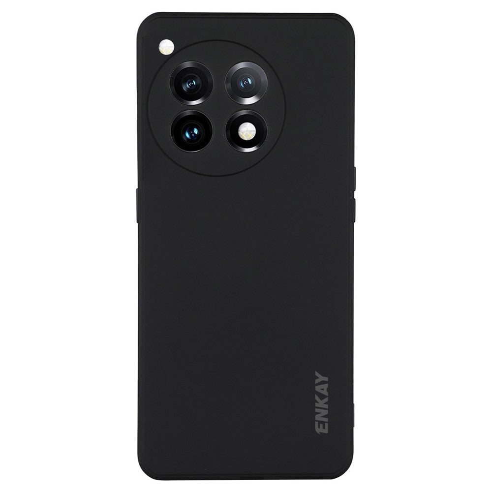 ENKAY HAT PRINCE-cover til OnePlus 12 5G, stødsikkert silikonemobilcover med lige kanter