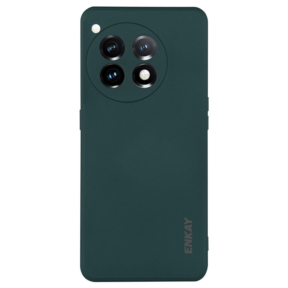 ENKAY HAT PRINCE-cover til OnePlus 12 5G, stødsikkert silikonemobilcover med lige kanter