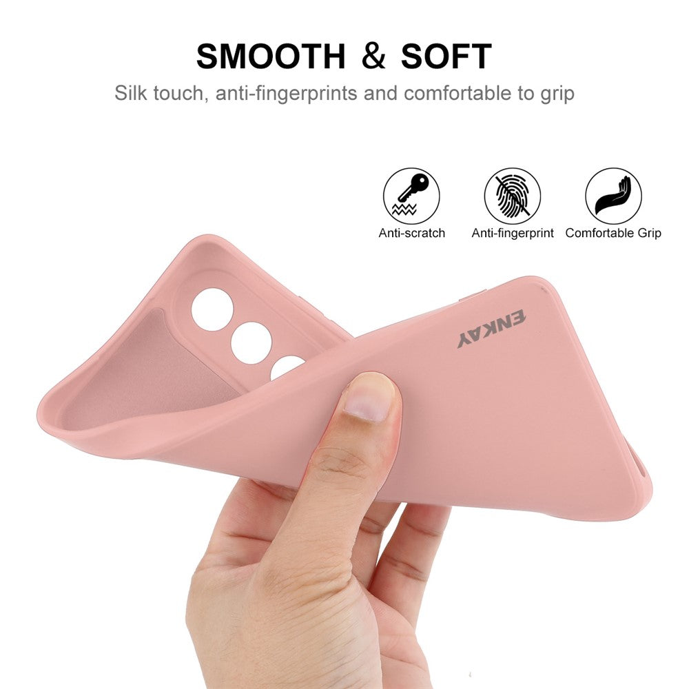 ENKAY HAT PRINCE For Oppo K12 Case Straight Edge Solid Color Silicone Phone Cover