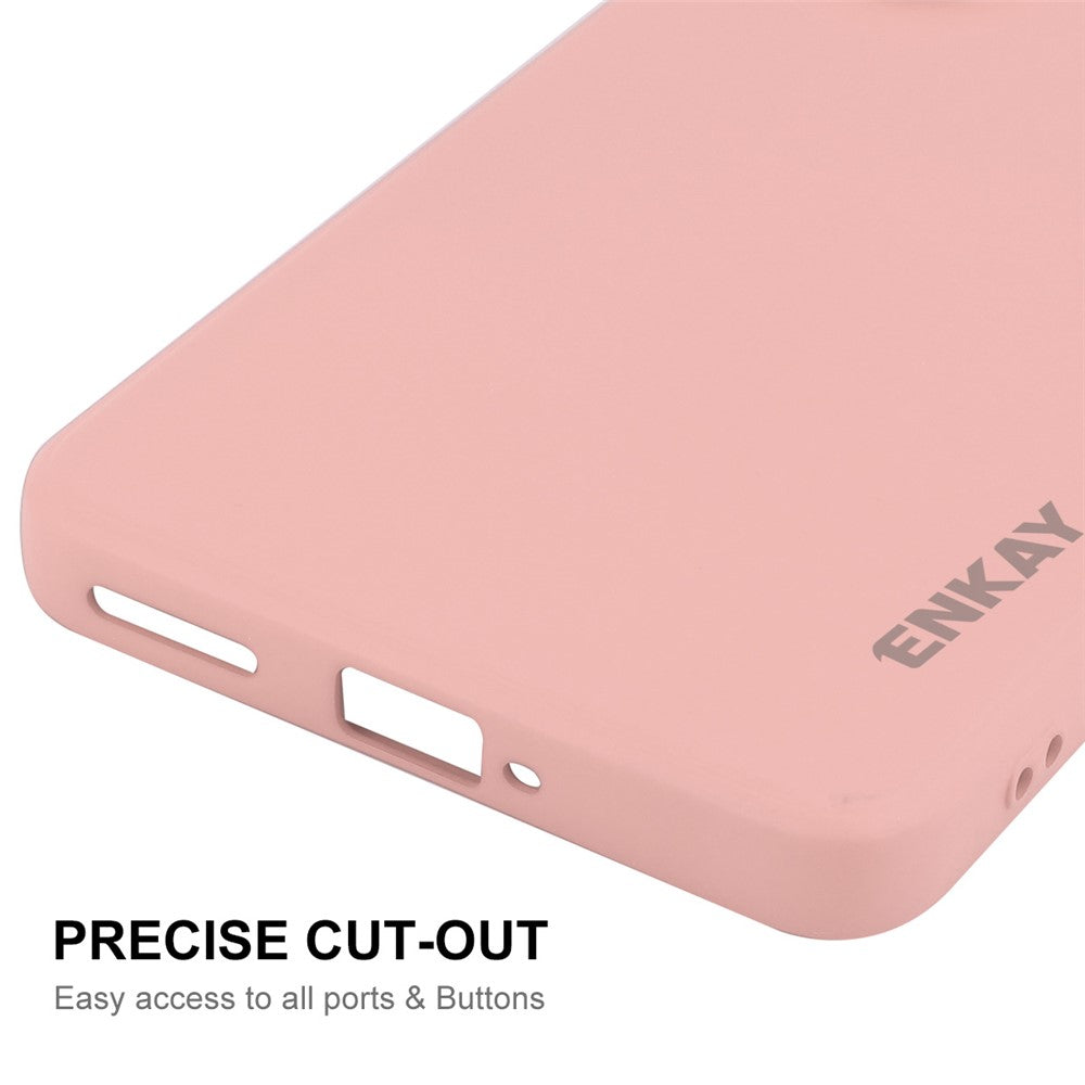 ENKAY HAT PRINCE For Oppo K12 Case Straight Edge Solid Color Silicone Phone Cover