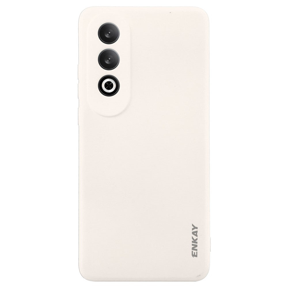 ENKAY HAT PRINCE For Oppo K12 Case Straight Edge Solid Color Silicone Phone Cover