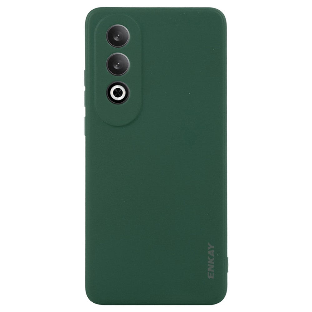 ENKAY HAT PRINCE For Oppo K12 Case Straight Edge Solid Color Silicone Phone Cover
