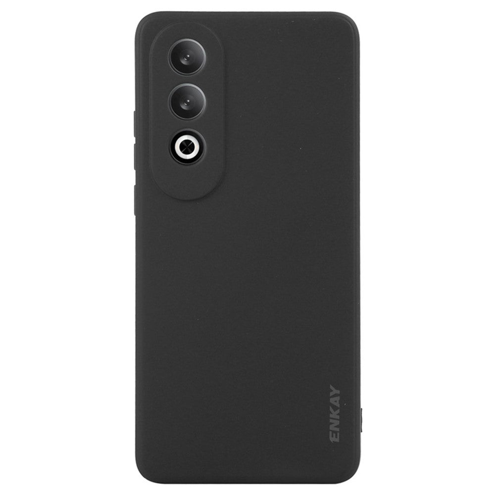 ENKAY HAT PRINCE For Oppo K12 Case Straight Edge Solid Color Silicone Phone Cover