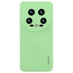 ENKAY HAT PRINCE For Xiaomi 14 Ultra Silicone Case Solid Color Straight Edge Phone Cover