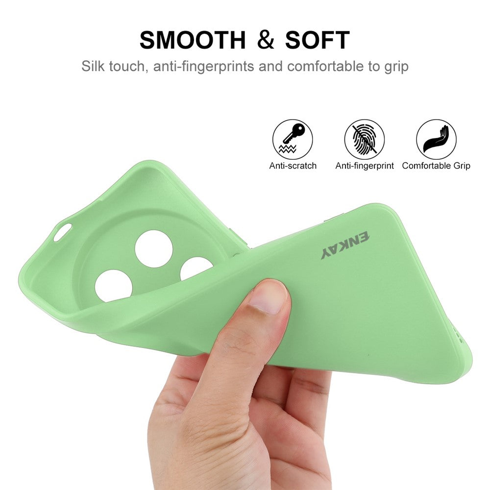 ENKAY HAT PRINCE For Xiaomi 14 Ultra Silicone Case Solid Color Straight Edge Phone Cover