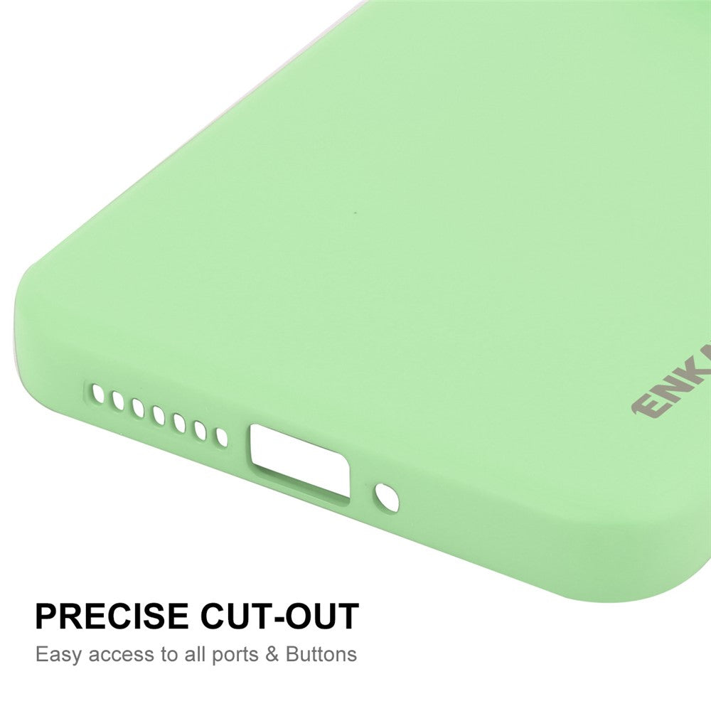 ENKAY HAT PRINCE For Xiaomi 14 Ultra Silicone Case Solid Color Straight Edge Phone Cover