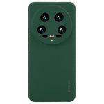 ENKAY HAT PRINCE For Xiaomi 14 Ultra Silicone Case Solid Color Straight Edge Phone Cover