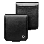 QIALINO TPU-cover med ægte koskind til Samsung Galaxy Z Flip7 FE 5G / Z Flip6 5G, folio-flip-mobilcover