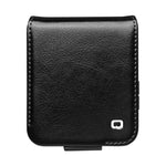 QIALINO TPU-cover med ægte koskind til Samsung Galaxy Z Flip7 FE 5G / Z Flip6 5G, folio-flip-mobilcover