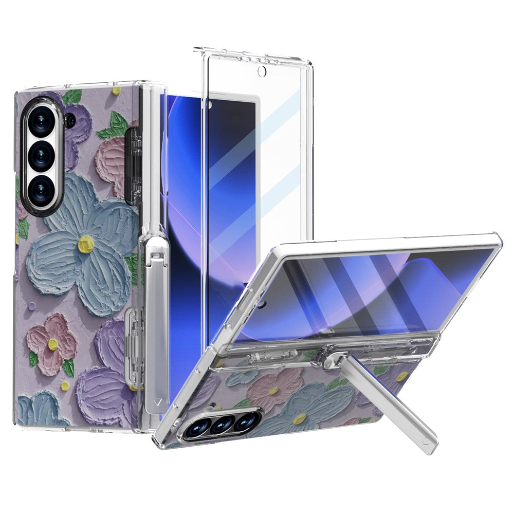 GW181 Til Samsung Galaxy Z Fold6 5G Cover Mønsterdesign Hårdt PC Ståttefunktion Telefoncover