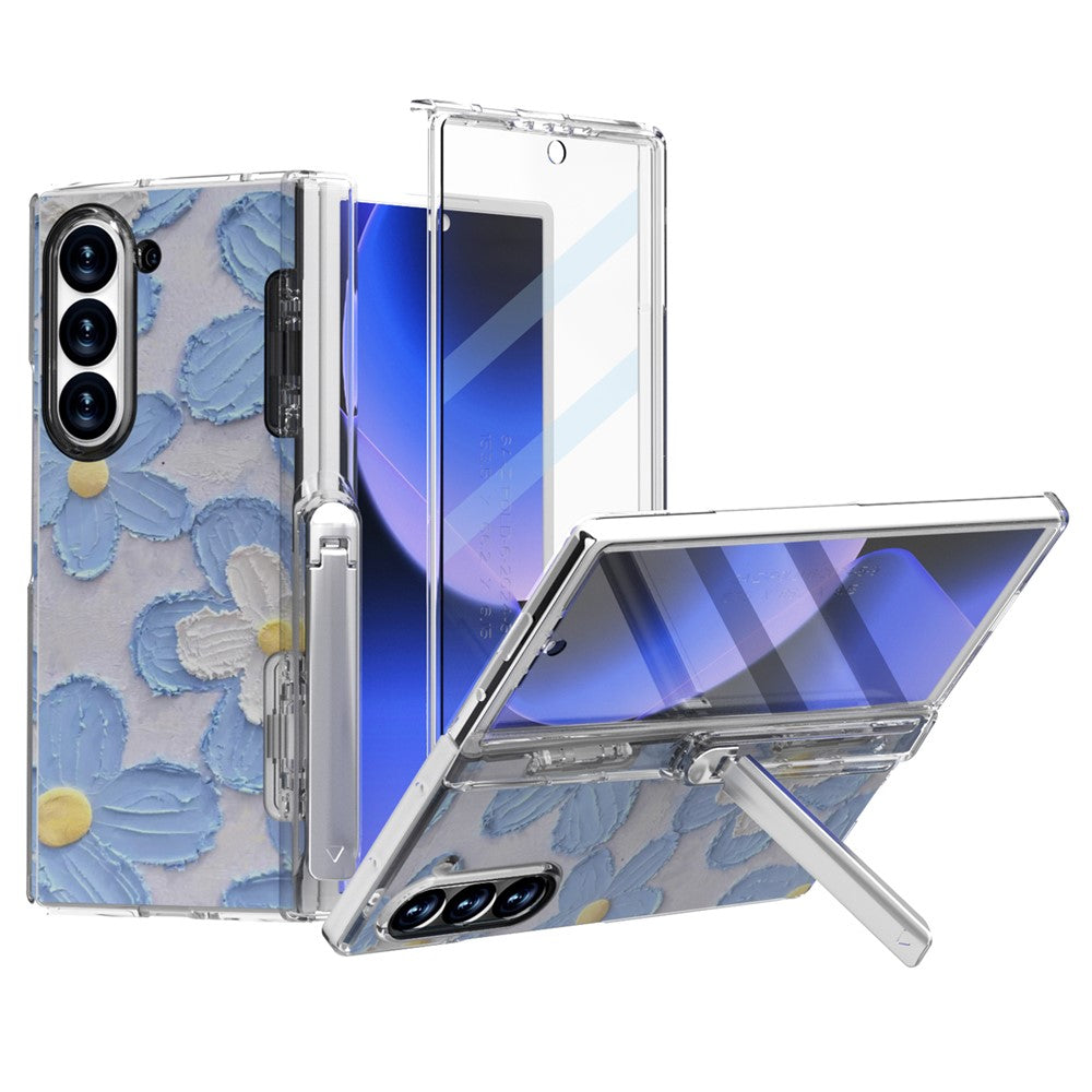 GW181 Til Samsung Galaxy Z Fold6 5G Cover Mønsterdesign Hårdt PC Ståttefunktion Telefoncover